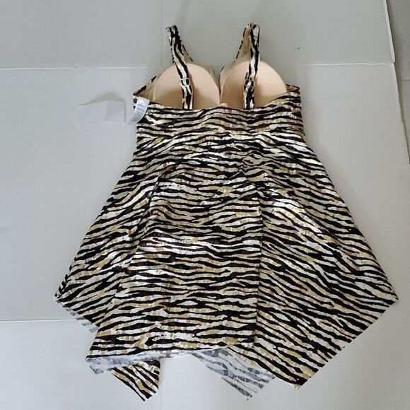 Swimsuits For All Brown Animal Print Tankini Set - Picture 3 of 9
